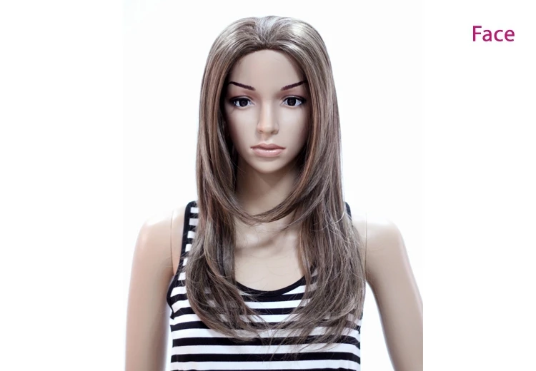 
Synthetic rose long wig japanese 180% density full lace wig display mannequin head wig 