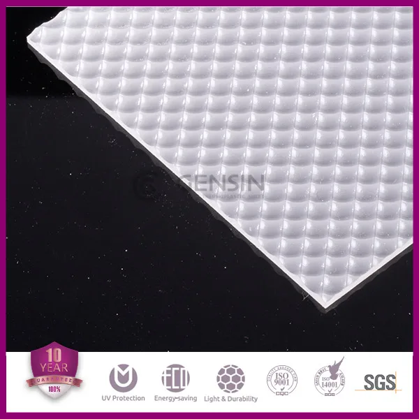 
Prism Pattern Light Diffusion Polycarbonate Sheet Opal High Light Transmission 4mm 