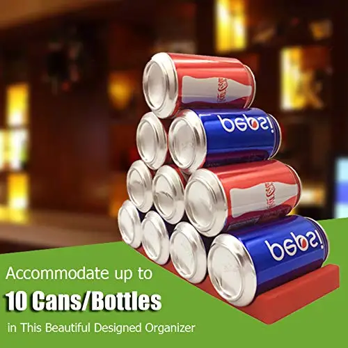 Refrigerator Organizer Stacks Cans and Bottles for Easy Storage  Innovations Silicone Fridge Monkey Mat
