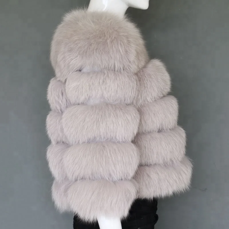 High quality real fox fur coat women fashion fur overcoat lady girls fur fashion jackets