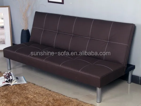 Living Room Simple Design Furniture Simple High Back Flat Pack Sofa Bed Fabric PU Leather Sofa Chair Bed