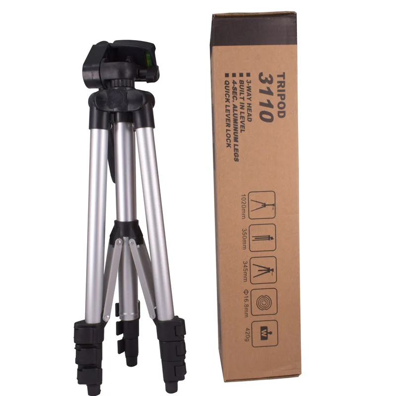  lightweight 3110 tripod stand with 3-way head for smartphone