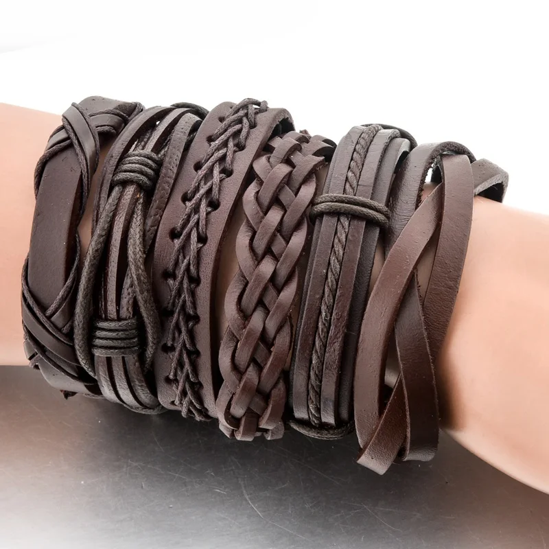 Fashion Leather Bracelet Men,Women Leather Bracelet,Braided Leather Bracelet