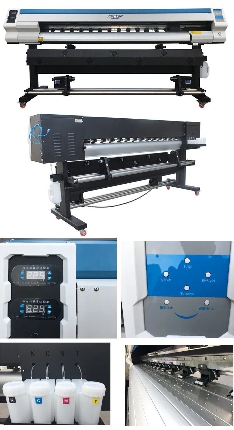 Audley CE 1.85m adl S7000 vinyl sticker inkjet eco solvent digital pvc banner wallpaper printer printing machine prices