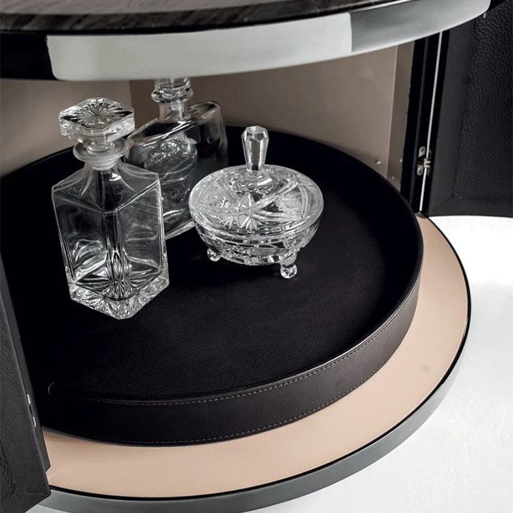 Corner side table with storage space solid wood small round tables for living room wholesale foshan factory