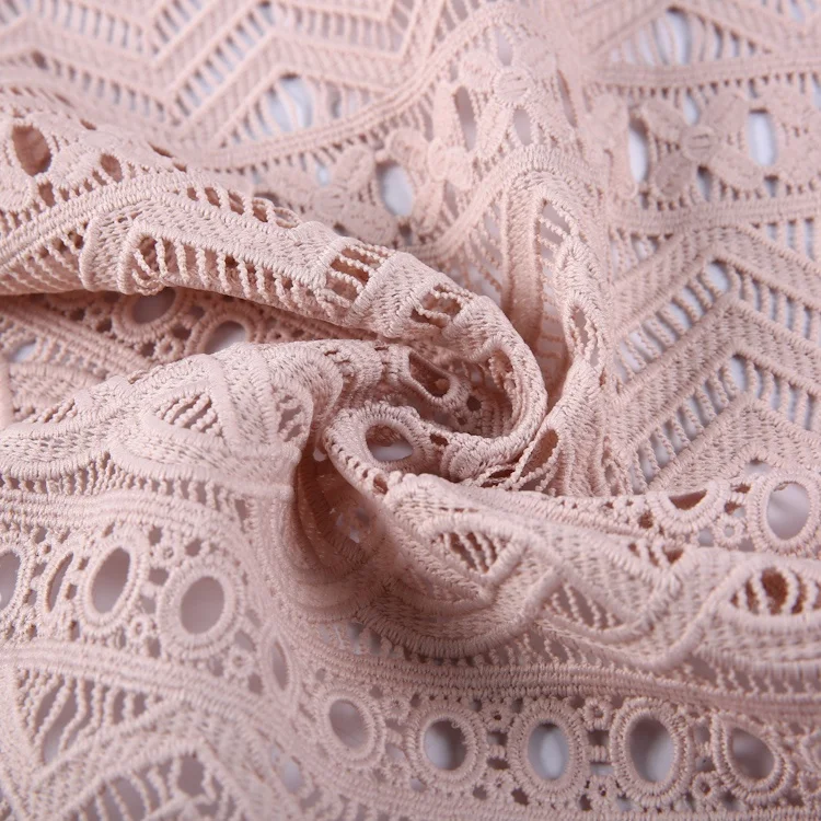 Free samples custom water soluble properties of chemical vietnam lace fabric