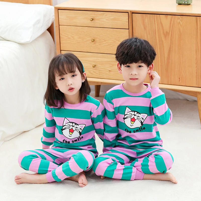 Little Big Boys Long Sleeve Pajama Sets 100% Cotton Pajamas