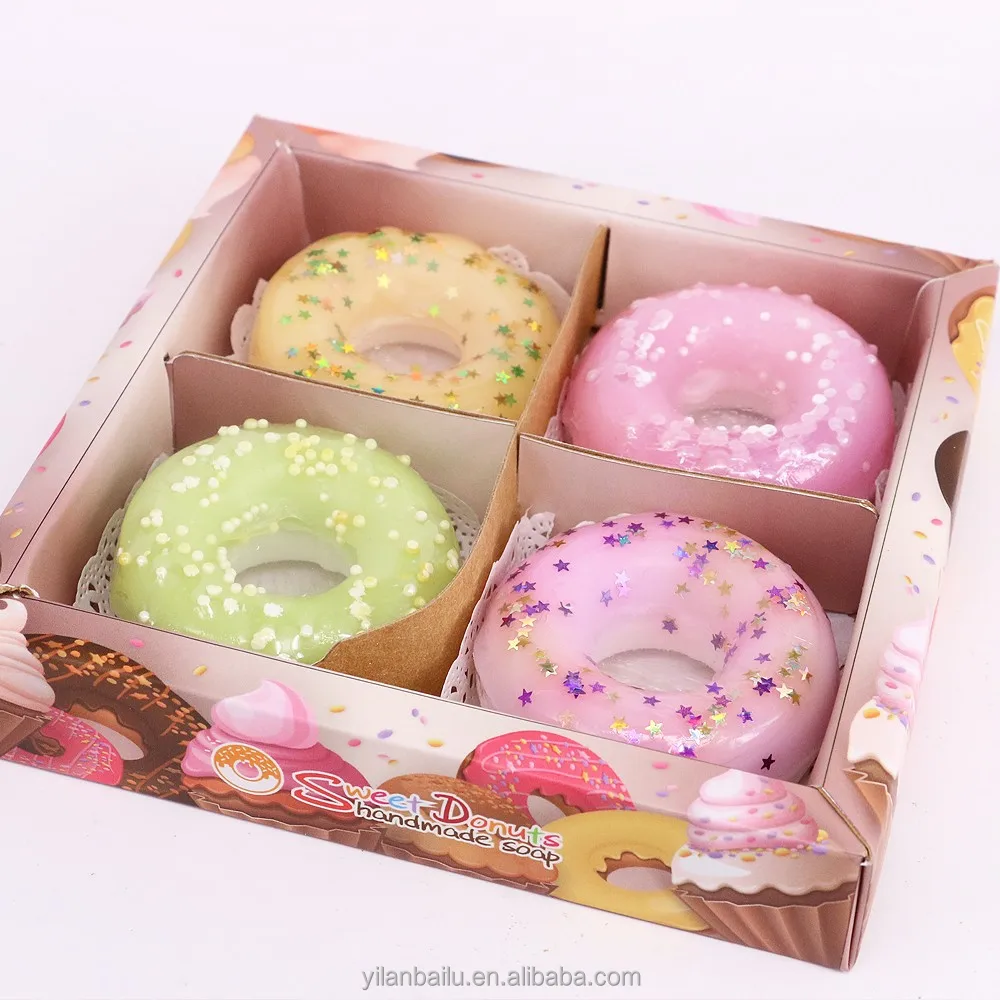 beautiful dounut essential oil soap gift set