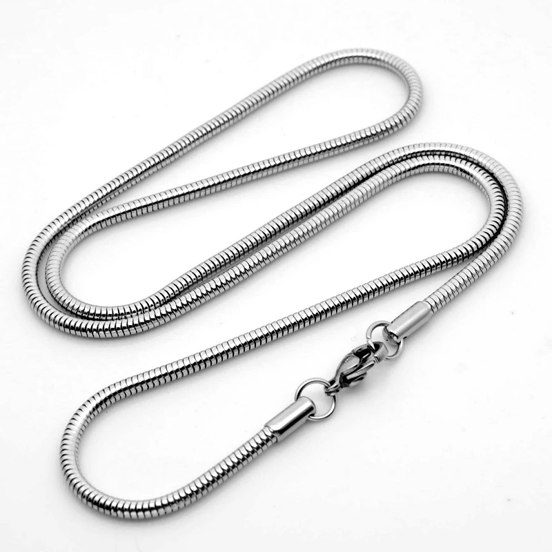 1.2mm /1.5mm /2.4mm /3.2mm snake chain necklace men stainless steel necklace for women chains stocks custom OEM KYBXL