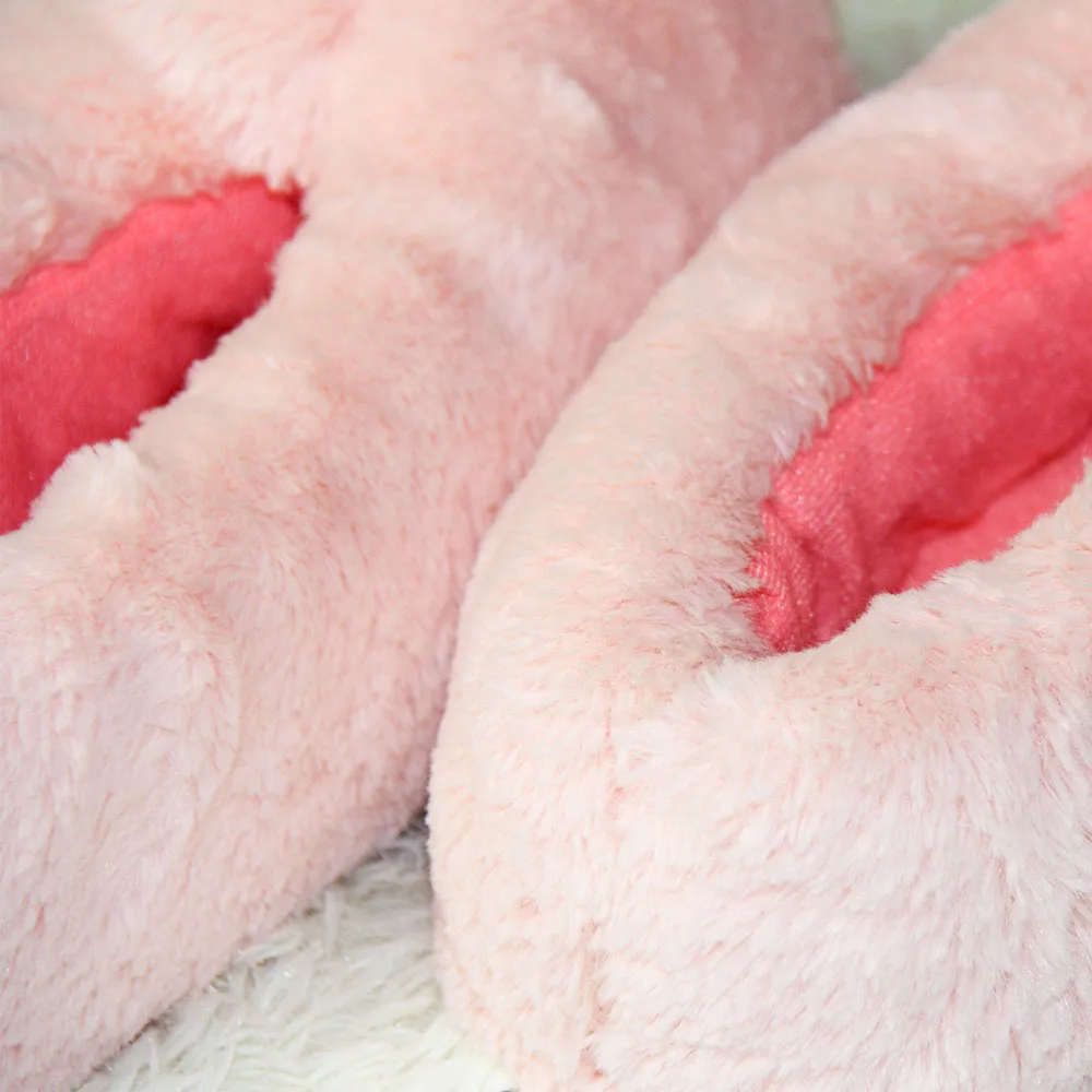 Soft Sole house animal slippers Fuzzy Flamingo Slipper for women