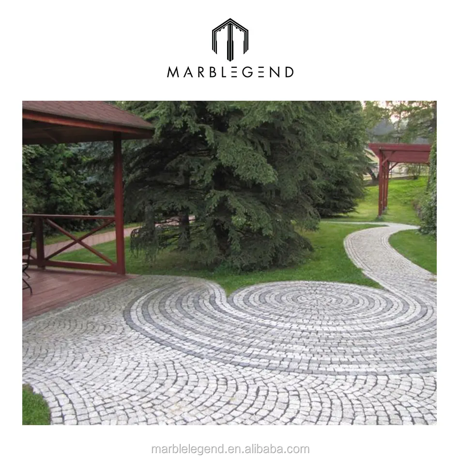 Гранитный брусчатый камень для украшения сада