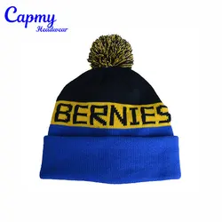 Wholesale high quality custom design knit winter beanie hat, customized embroidered beanie hat