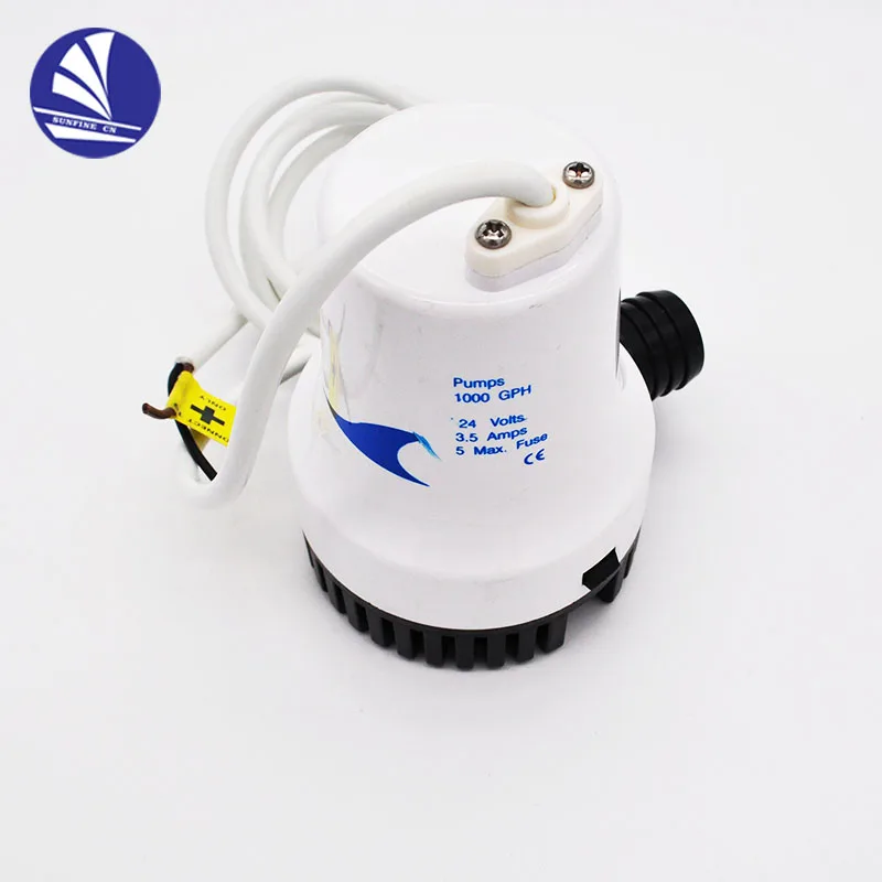 Морской катер 1000GPH AC/DC 12v/24v водяной Трюмная помпа с предохранителем для яхты