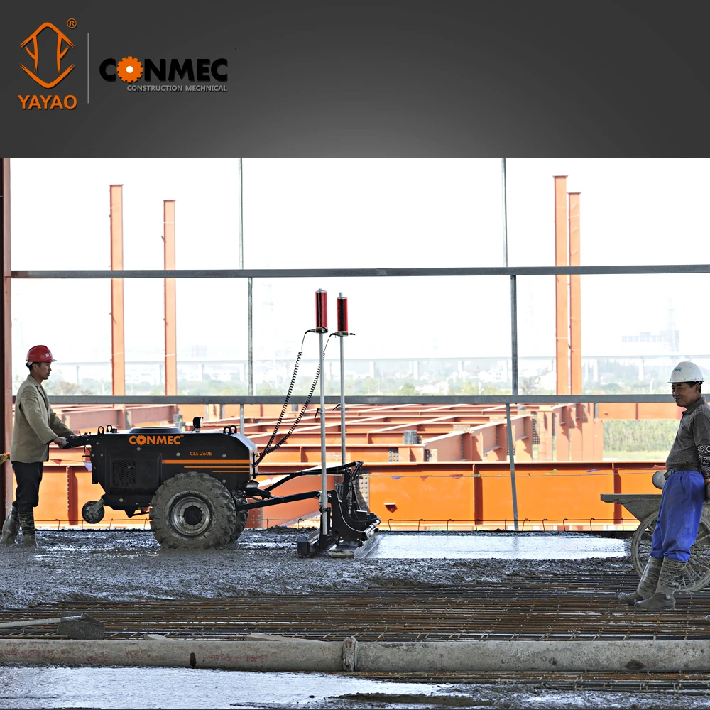
machine construction equipment concrete laser screed with German laser syatem and Italian hydraulic drive unit 