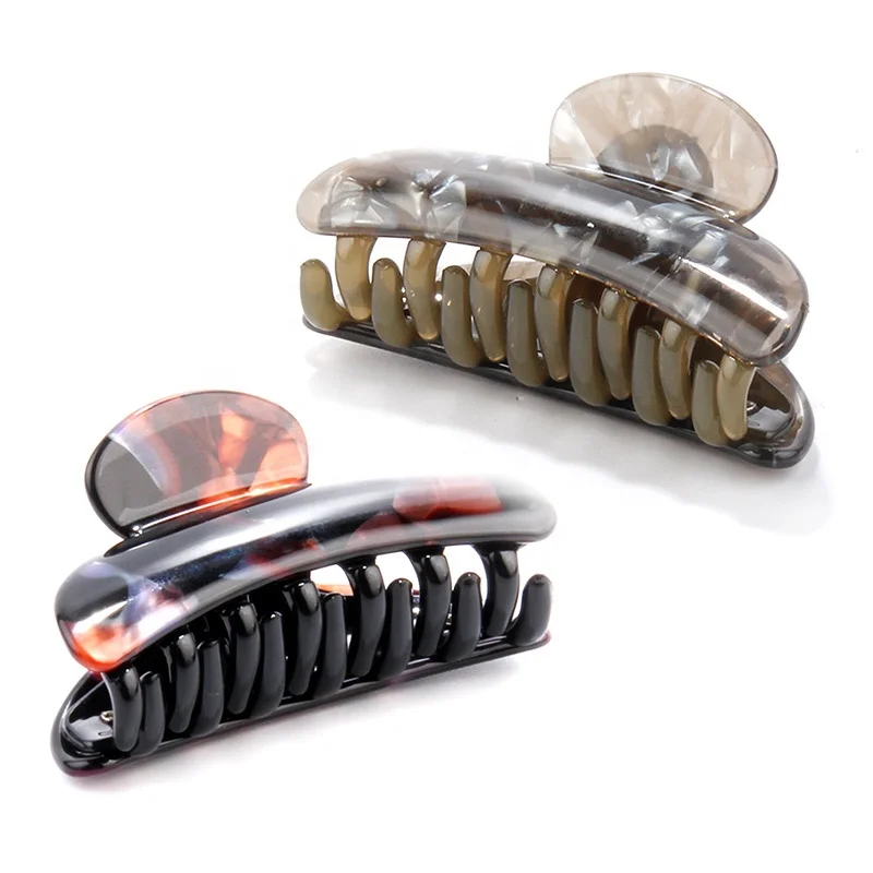 In stock wholesale multi color large hair claws for women high quality attractive acetate hair claws