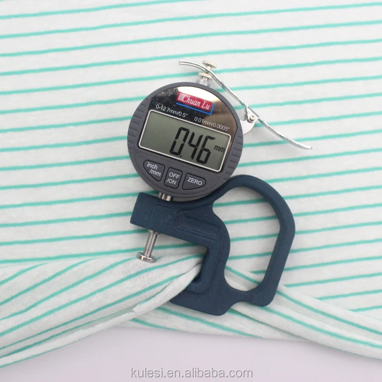 
2020 New Arrival 32S Cotton Linen Stripe Single Jersey Knitted Fabric for T-shirt 