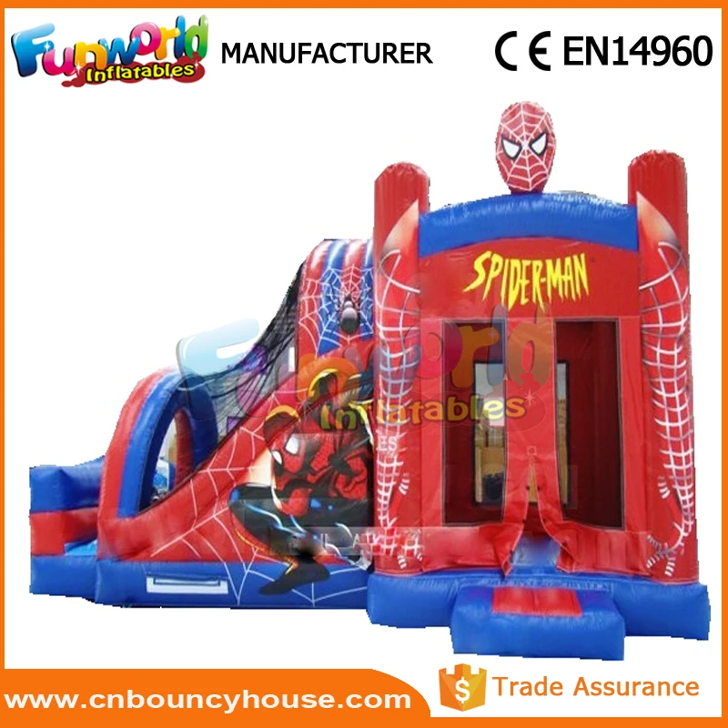
Inflatable jumping castle inflatable SpiderMan combo moonwalk manufacturer for sale 