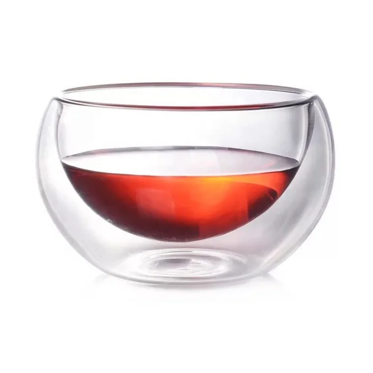 
6pcs set 50ml Double Wall Glass Cup Small Cups for drinking tea 