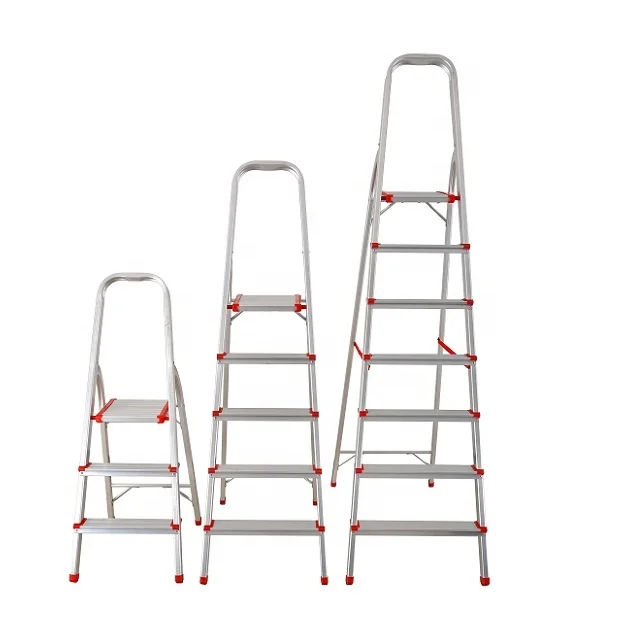 8 stpes Household Aluminum Alloy Folding Ladder with Handrail