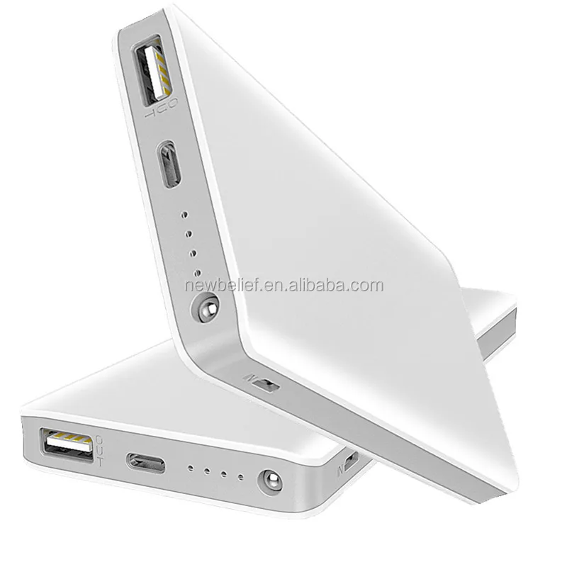 8000 мАч портативный ультра тонкий power bank зарядное устройство, Тип C Power Bank с ce rohs ФК