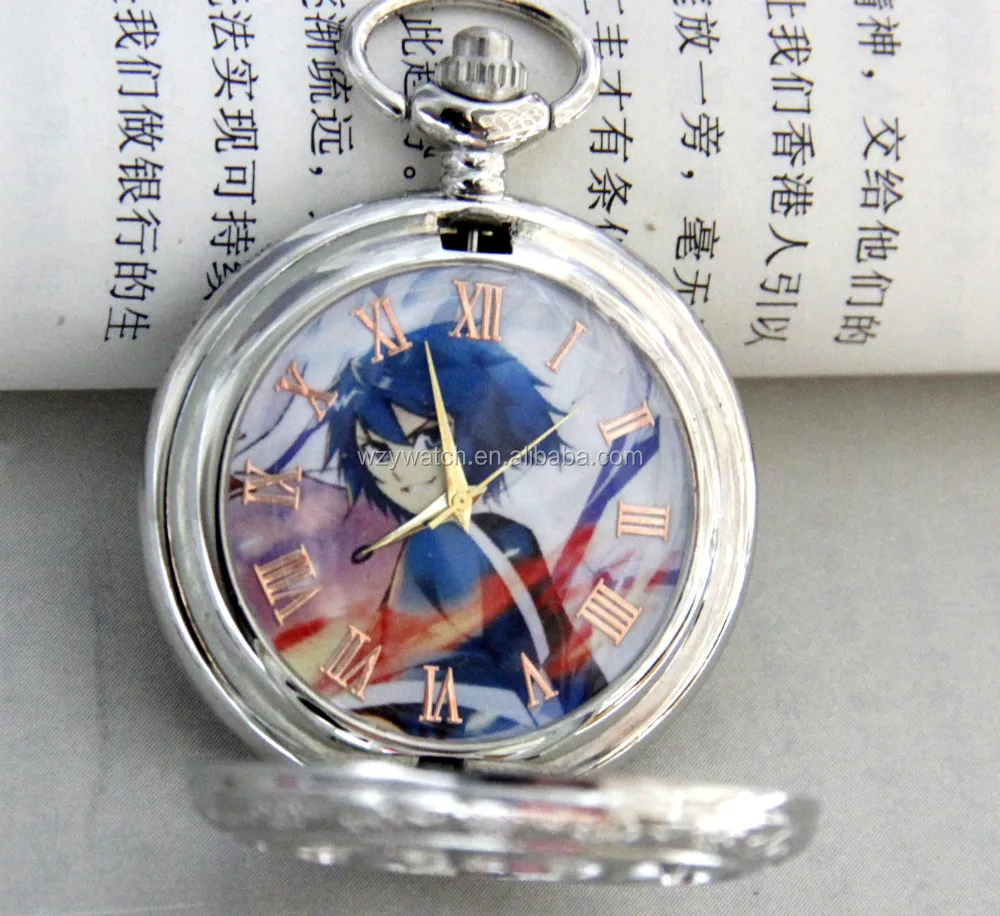 Animation waist chain pocket watch popular style silver quartz clock pocket watch manufacturers direct sales!