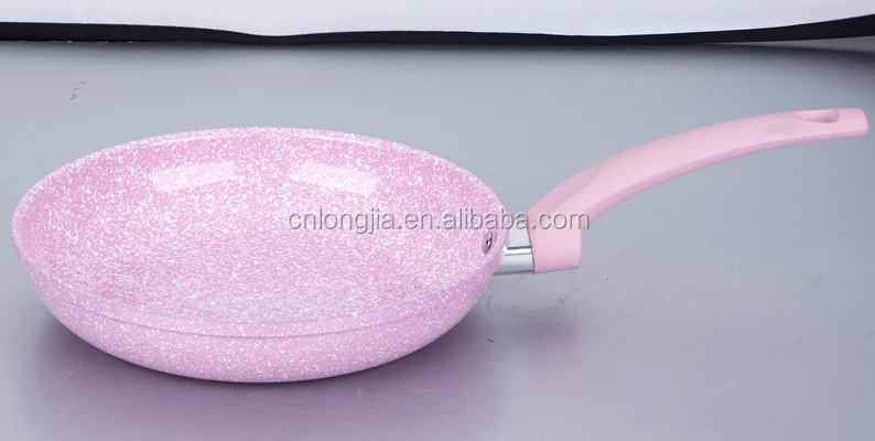 
High quality marble non stick fry pan, black, soft touch handle, spiral bottom, rolled edge, passed for USA market 