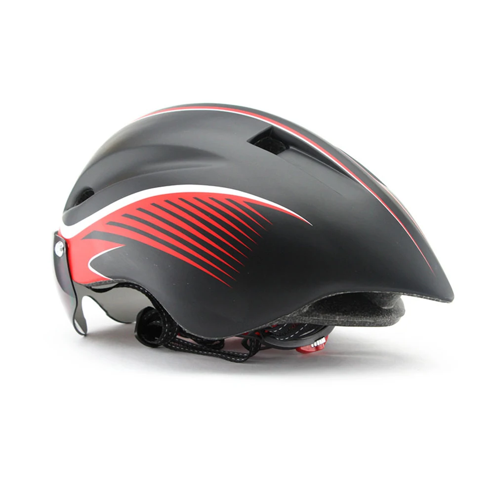 New Inmold time trial TT road downhill Bicycle Helmet with glasses CPSC