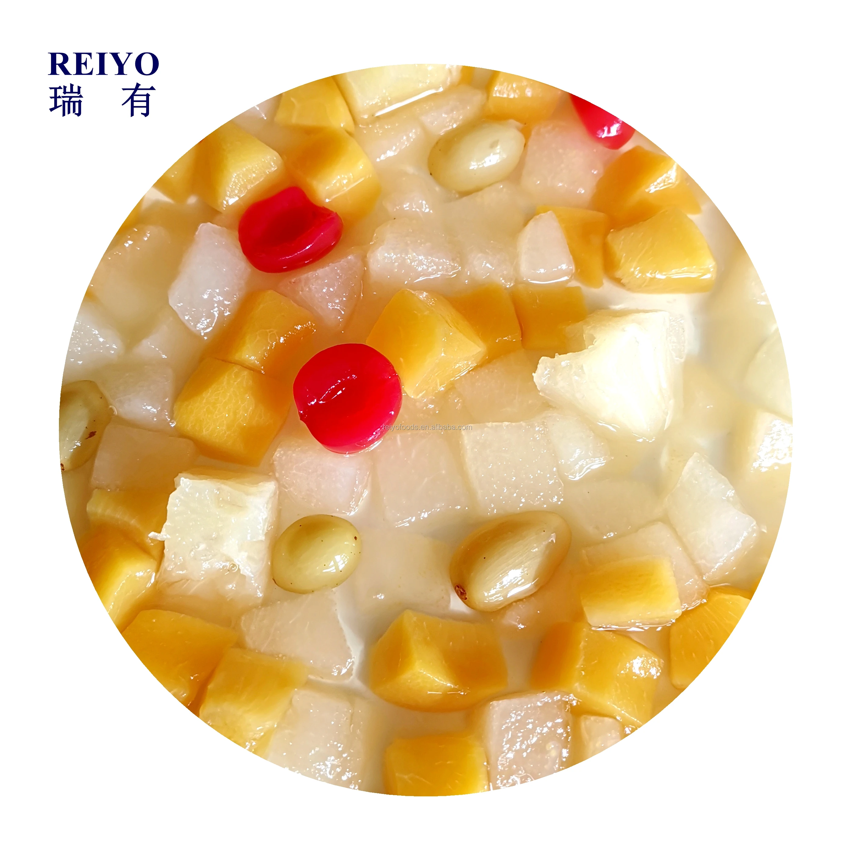 
New canned tropical fruit cocktail in syrup 