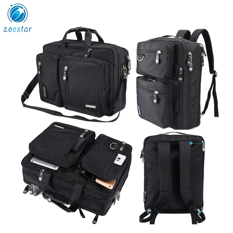 Factory 3 in 1 Laptop Bag Convertible Backpack Business Briefcase Messenger Travel Rucksack for 17.3 Inch Laptop for Men Women