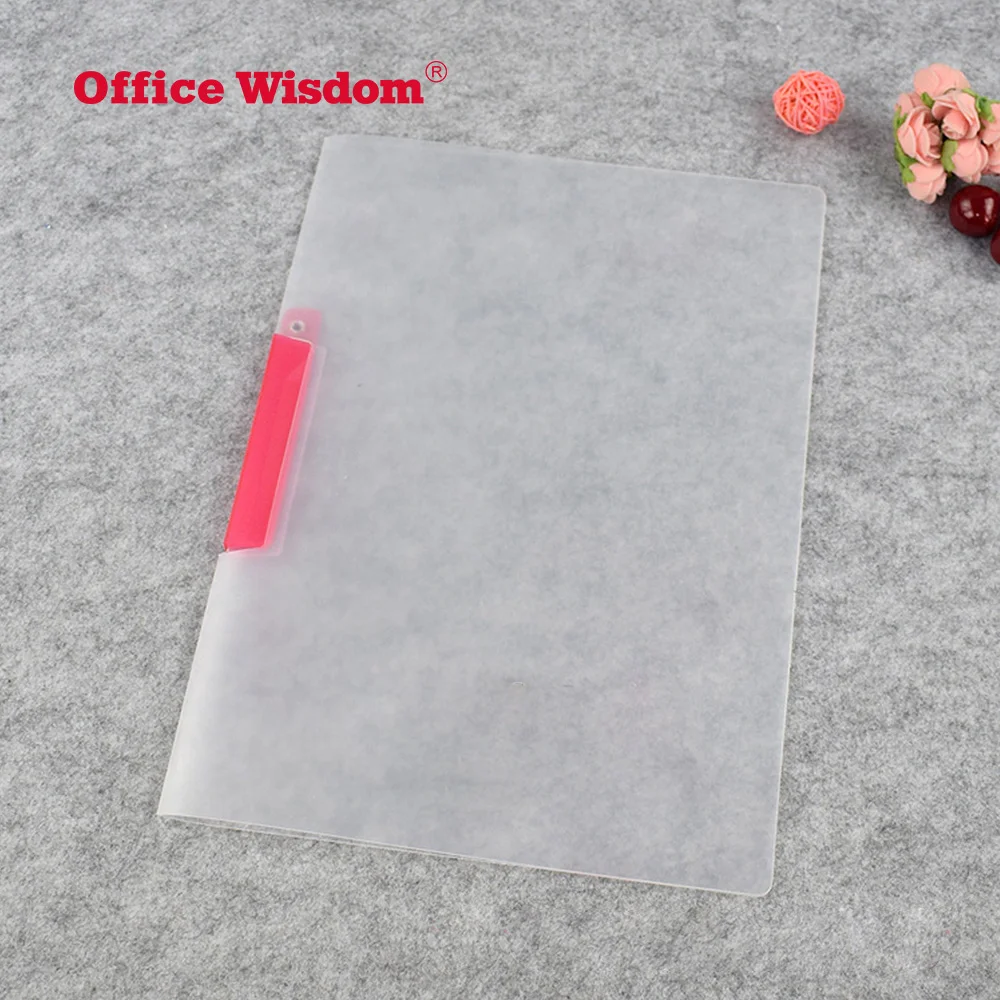 Office Wisdom A4 PP plastic Rotary clip file folder Rotary clip report folder cover with swing clip file