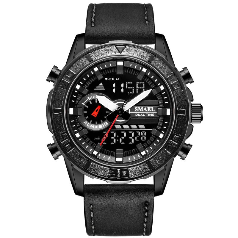 
smael 1411 japan movt analog digital alloy men watch 