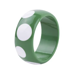 2019 trending handmade bracelet round dot wide epoxy resin bracelet for girl