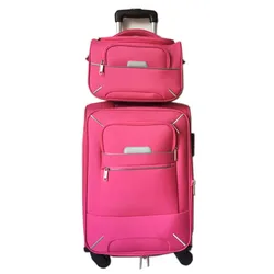 2 Pcs Luggage Set Travel soft Makeup Suitcase trolley luggage