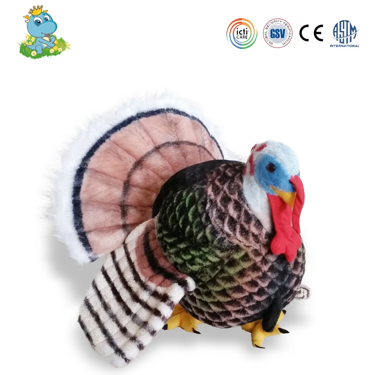 2016 colorful new design turkey stuffed toy animal plush toy