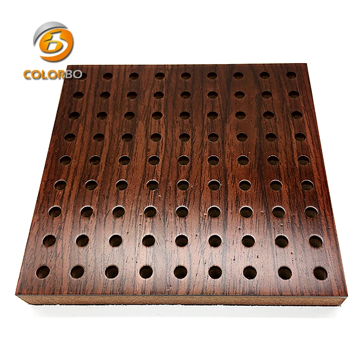 Fireproof and Sound Absorption Wooden Perforated Acoustic Panel Ceiling Strip Paneling Acoustic Wall Panel