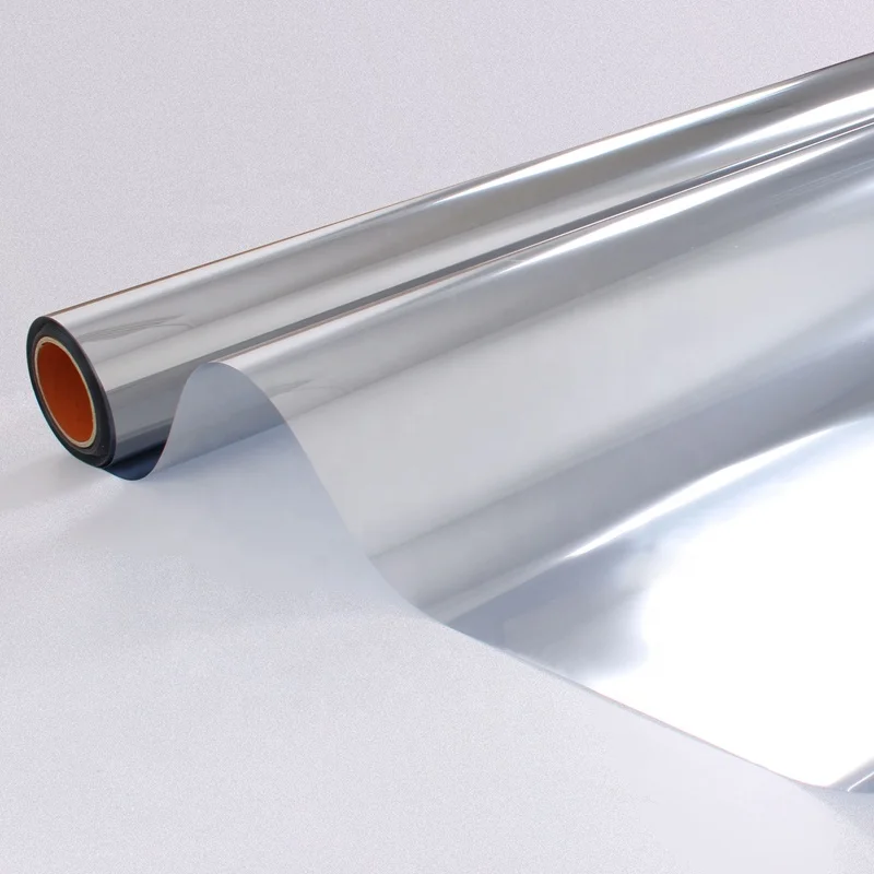 see through one way side vision  mirror film solar building glass window tint adhesive plastic film