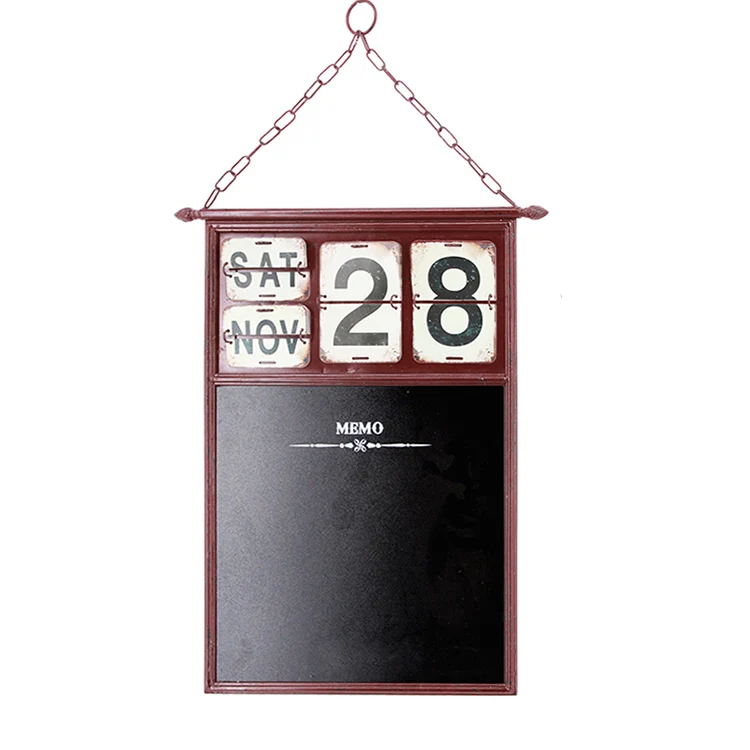 Creative Printing Calendar Daily Vintage Metal Wall Calendar