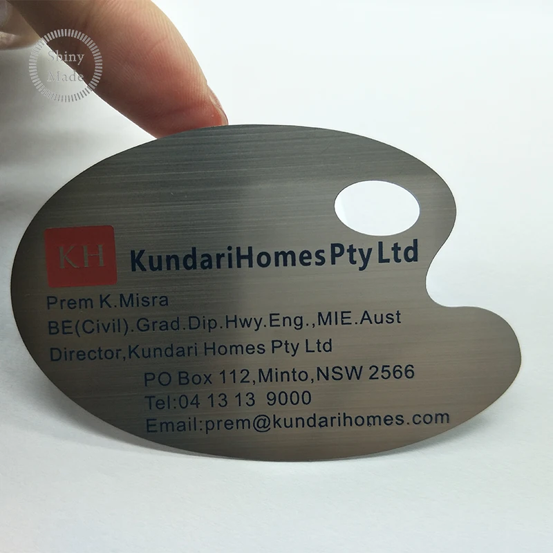
Factory wholesale custom brushed finish metal stainless steel business card 