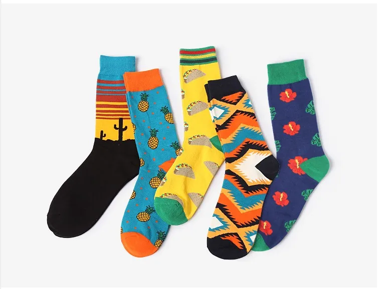  YUELI мужские хлопковые носки веселые забавные индивидуальные