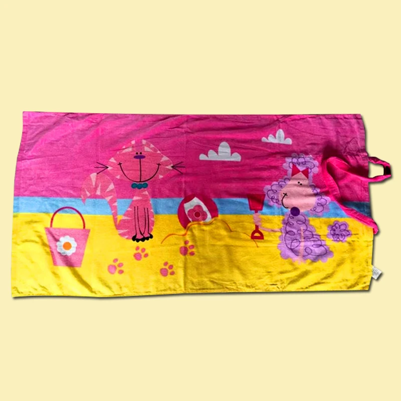 Promotion custom size cotton beach towel bag with logo printed