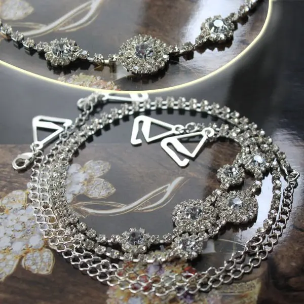 BB172-024 Wholesale Decorative Fashion Rhinestone Jeweled Fine Bra Strap