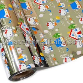 
Printed Metallized Wrapping Paper Roll 