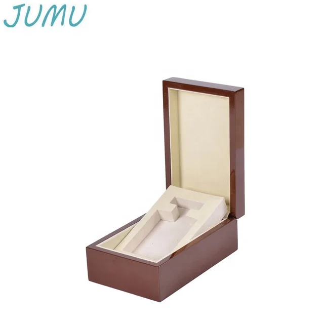 dark brown wooden finish luxury mdf perfume gift box