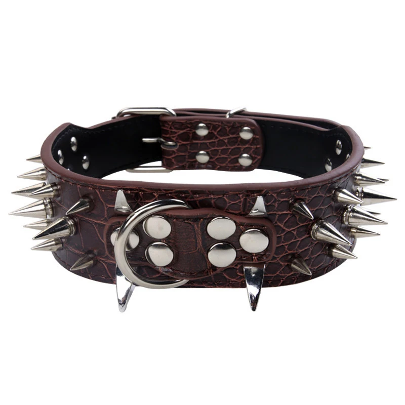 PU pet collar rivet dog belt horn spike dog collar pet supplies dog chain