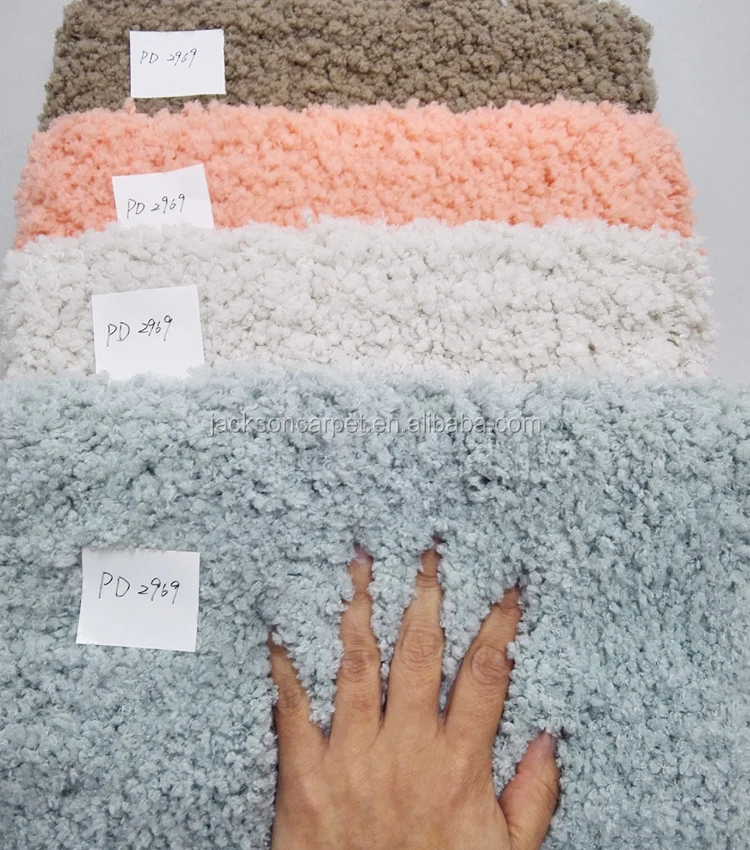 Custom Bathroom Mat Adult Polyester Reversible Cotton Oval Solid Color Bath Mat - Set Washable Mats 4 Piece Set Washable Rug