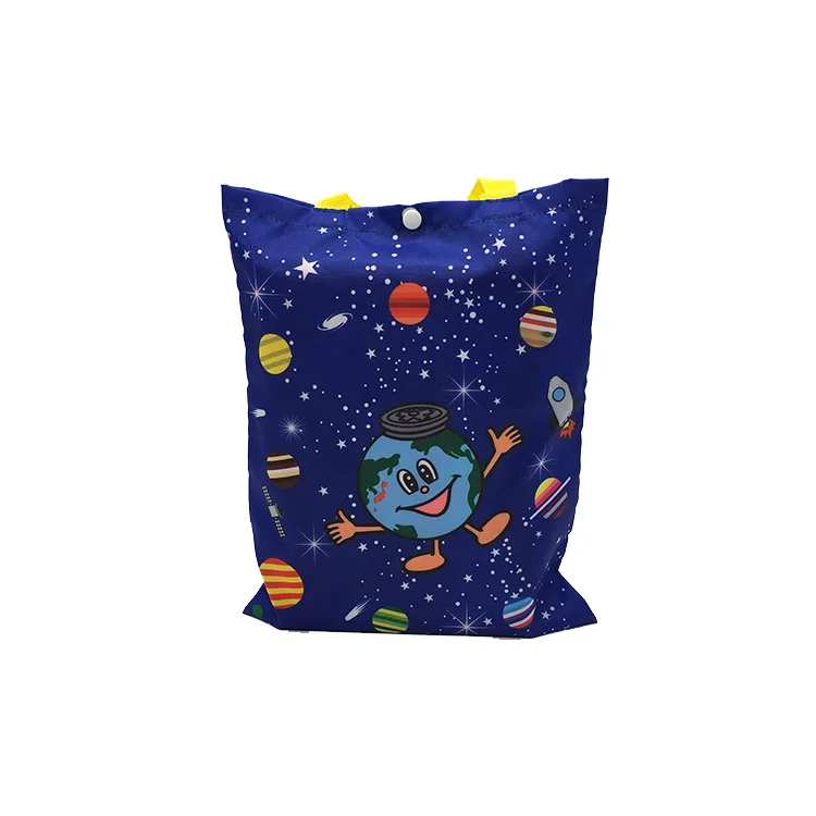 
 Экологичная многоразовая женская сумка-тоут из полиэстера 600D с индивидуальным принтом  