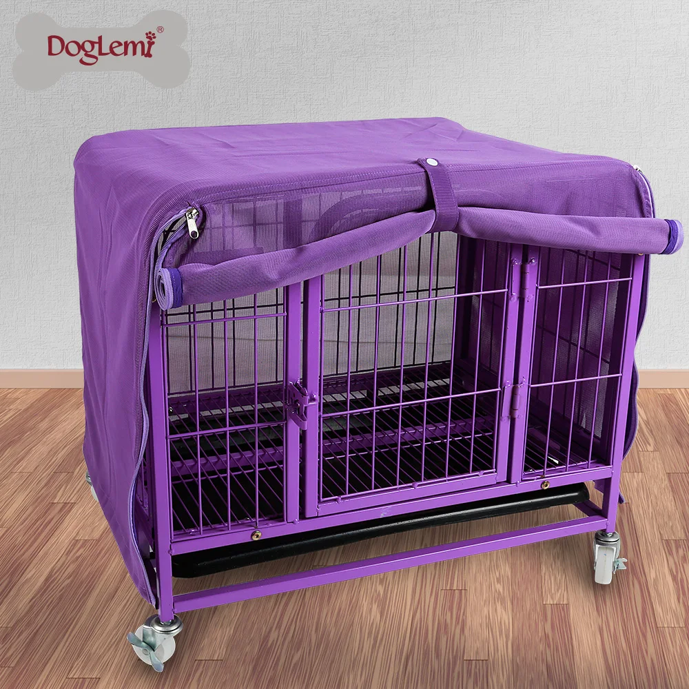 Doglemi Purple Pet Dog Cage Cover Net Cage Pet