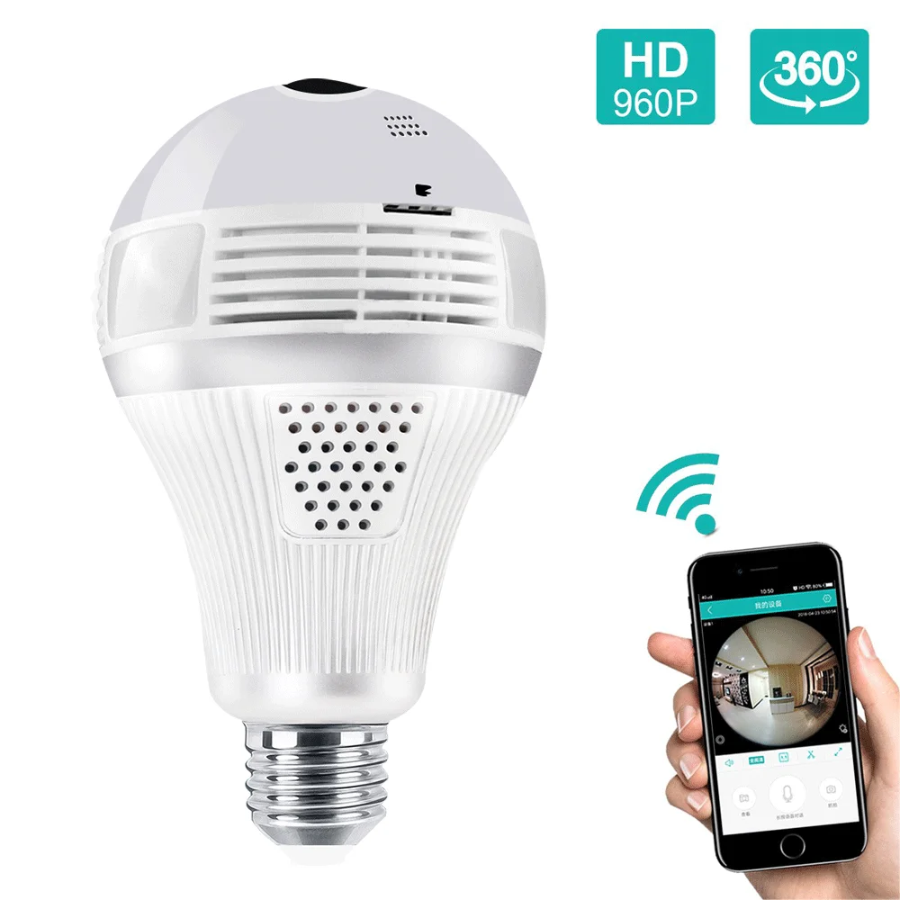 Скрытая шпионская камера для безопасности Loosafe 960P с Wi-Fi и датчиком движения на 360 градусов