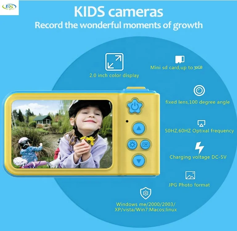 Amazon горячие продажи на День Благодарения, подарок на день рождения для детей цифровая мини-камера 2 дюймовый экран детская камера
