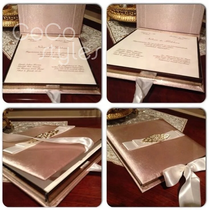 Cocostyles customized fancy gold mirror acrylic wedding invitation card boxed with metal decorate for graceful wedding
